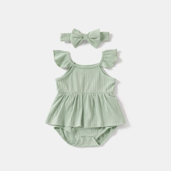 Mommy and Me Matching Dress Summer Sundress with Headband Beachwear - Picture 5 of 6